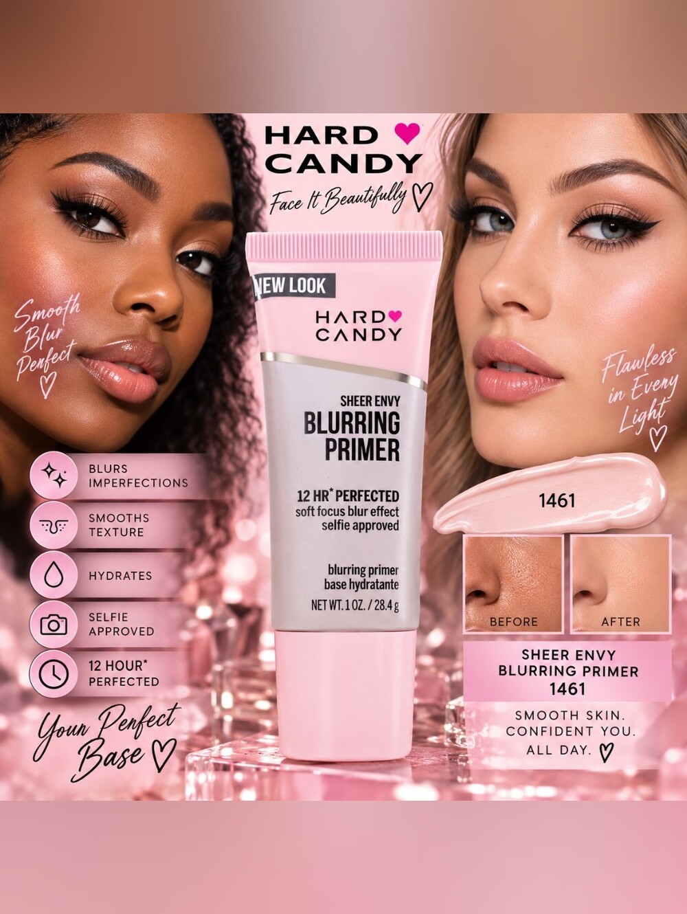Hard Candy Sheer Envy Blurring Primer - Pink
